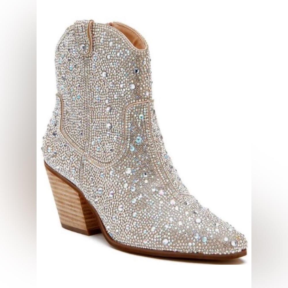 Matisse Clear Rhinestone Harlow Ankle Bootie